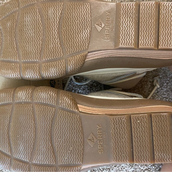 SPERRY White Duck Boots with Wool top Leather Laces Size 8 Worn once - Picture 5 of 6